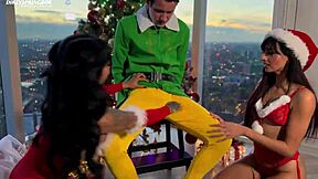 hey aaliyah yasmina snag naughty elf stealing gifts huh