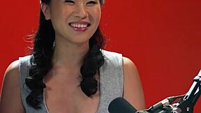 Big ass Asian Kimmy Kimm masturbates her tight pussy hard