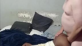 hottest black braided slut sucks masked white cock rides doggystyle