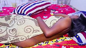 Hubby's horny ebony best friend pounds my wet pussy hard