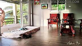 i stretch her soft asian fuck doll holes with fists cum and huge cock outdoors