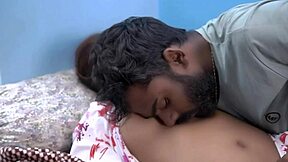 Early morning creampie: ripping clothes for rough doggy on juicy hairy Indian wife