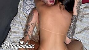 Nymph from Fortaleza interior gives juicy pussy in the hair with orgasm and blowjob!