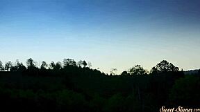 Can this slutty teen babe handle doggystyle outdoors?