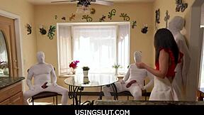 In this fantasy, teens Alexis Tae and Whitney Wright become free use furniture