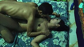 girlfriend takes big black monster cock deep while parents are away in homemade desi fun