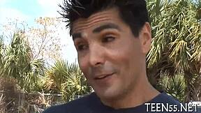 these barely legal teens compete in hardcore blowjob action