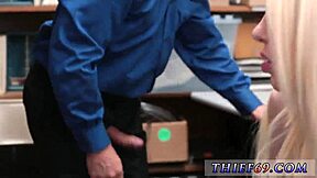 i caught the petite blonde teen at the party trying to steal, so i fucked her hard in uniform