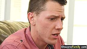 Stepbrother and stepsister masturbate and fuck together passionately