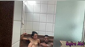 Hey, can't we just enjoy the hydro in the bathroom with this latina teen?