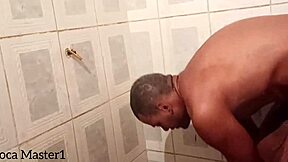 Man relieves stress in shower after wife argument