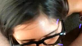 barely legal latina amateur gives messy blowjob ending in facial