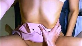 shy latina teen cheats with neighbor in elevator