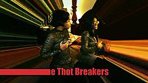 Black gangbang with monster cocks in hood