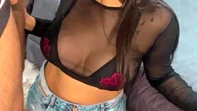 i'm addicted to sucking this brunette babe's cock deep