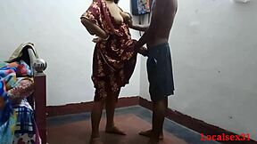 Indian wife in black clover dress bent over for doggystyle sex outdoors on webcam by localsex31