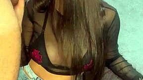 i'm addicted to sucking this brunette babe's cock deep