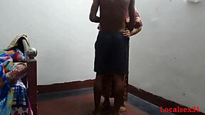 Indian wife in black clover dress bent over for doggystyle sex outdoors on webcam by localsex31