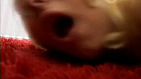 I watch this blonde babe in lingerie getting her pussy fucked hard and fast in POV interview