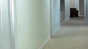 Stepdad licks and fucks his hot brunette stepteen with small tits