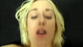 I watch this blonde babe in lingerie getting her pussy fucked hard and fast in POV interview