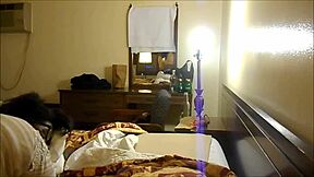 Ebony teen nerd bent over in hotel casting