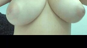 A young teen demonstrates her natural figure in a casual setting