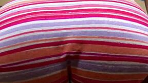 The sexy brunette teen twerks her fat pussy in tight panties up close for nellycantsay.