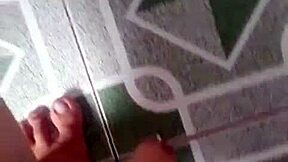 Feeling intense pleasure as asian teen masturbates to climax