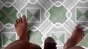 Feeling intense pleasure as asian teen masturbates to climax