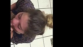 True Amateur Brunette Friend Gives Perfect Blowjob In Bath Outdoors!