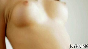 Legal age teen bounces vigorously on thick dong in hardcore session