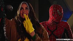 Allie haze in threesome deepthroat and cumshot scene?