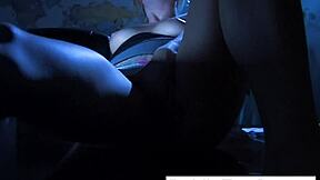 sexy dahlia fingers herself in the dark