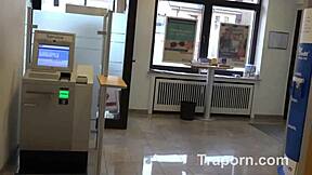 Blonde Girl Sucks Cock In Public!