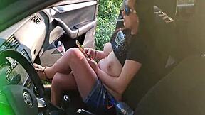 Stepsister Sucks Stranger Cock In Car And Forest Riskily