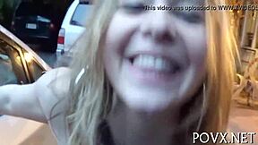 She SUCKS his COCK in POV, then BENDS OVER for DOGGYSTYLE FUCKING