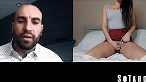 yo, can you believe stepdad caught her with that tramp stamp on a zoom call and punished her hard?