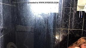 Watch this young guy bang his friend's hot aunt in the bathroom!