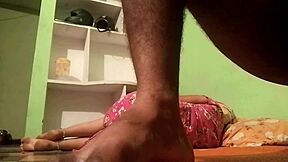 Husband and wife share romantic sex.