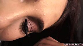 Russian teen 18+ sucks stepbro's banana hard 😏