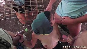 Arab teen virgin explores pussy in army uniform