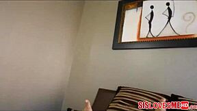 a petite teen in a pov scene with her stepsister