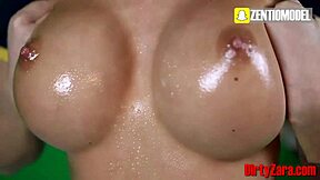 My sexy pussy NEEDS a BIG DILDO, so I RIP clothes and STRIPTEASE with blonde and brunette.