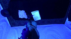 gigi breeze relaxes with a blacklight massage session