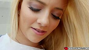 Stepbro Watches Hot Blonde Stepsister Ride Big Cock in Cowgirl Blowjob Session