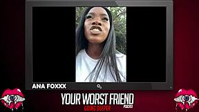 Ana Foxxx chats backstage! 😏