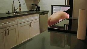 Stepsister Fucked Hard by Stepbrother in Kitchen POV with Monster Cock Action