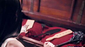 stepdad rams marley brinx's tight pussy from behind in doggystyle, licking and fingering her natural tits