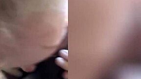 White trash slut sucking my huge black cock